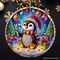Cute Penguin in Winter Wonderland Ornament, Colorful Holiday Keepsake for Christmas Tree